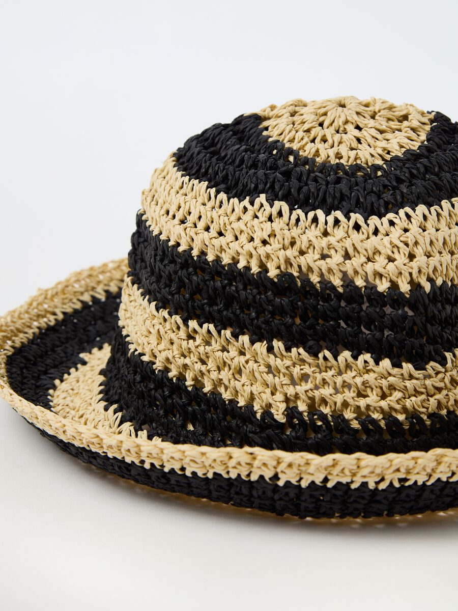 Sombrero de rafia con rayas_1