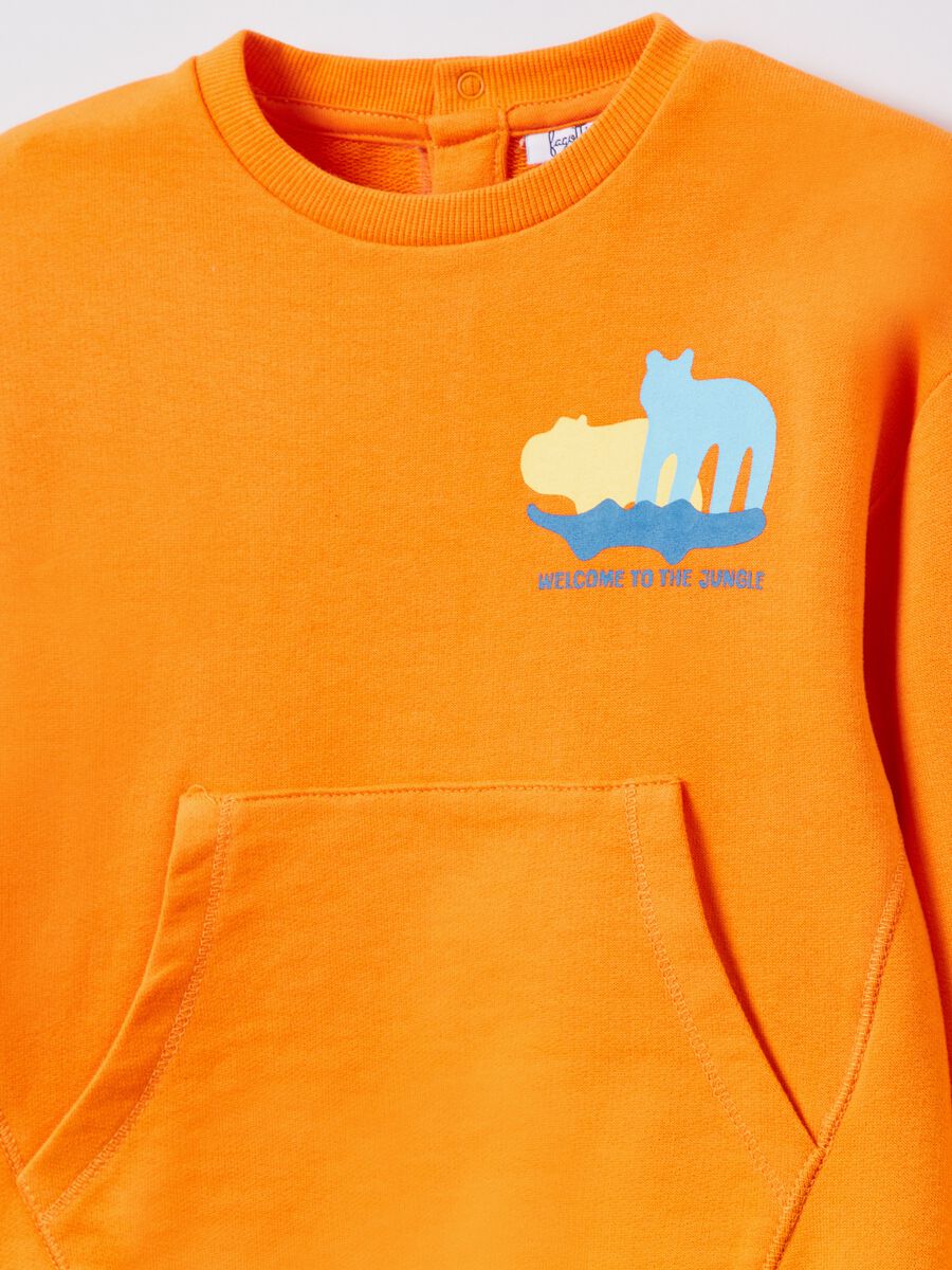 Cotton sweatshirt with animal print_2
