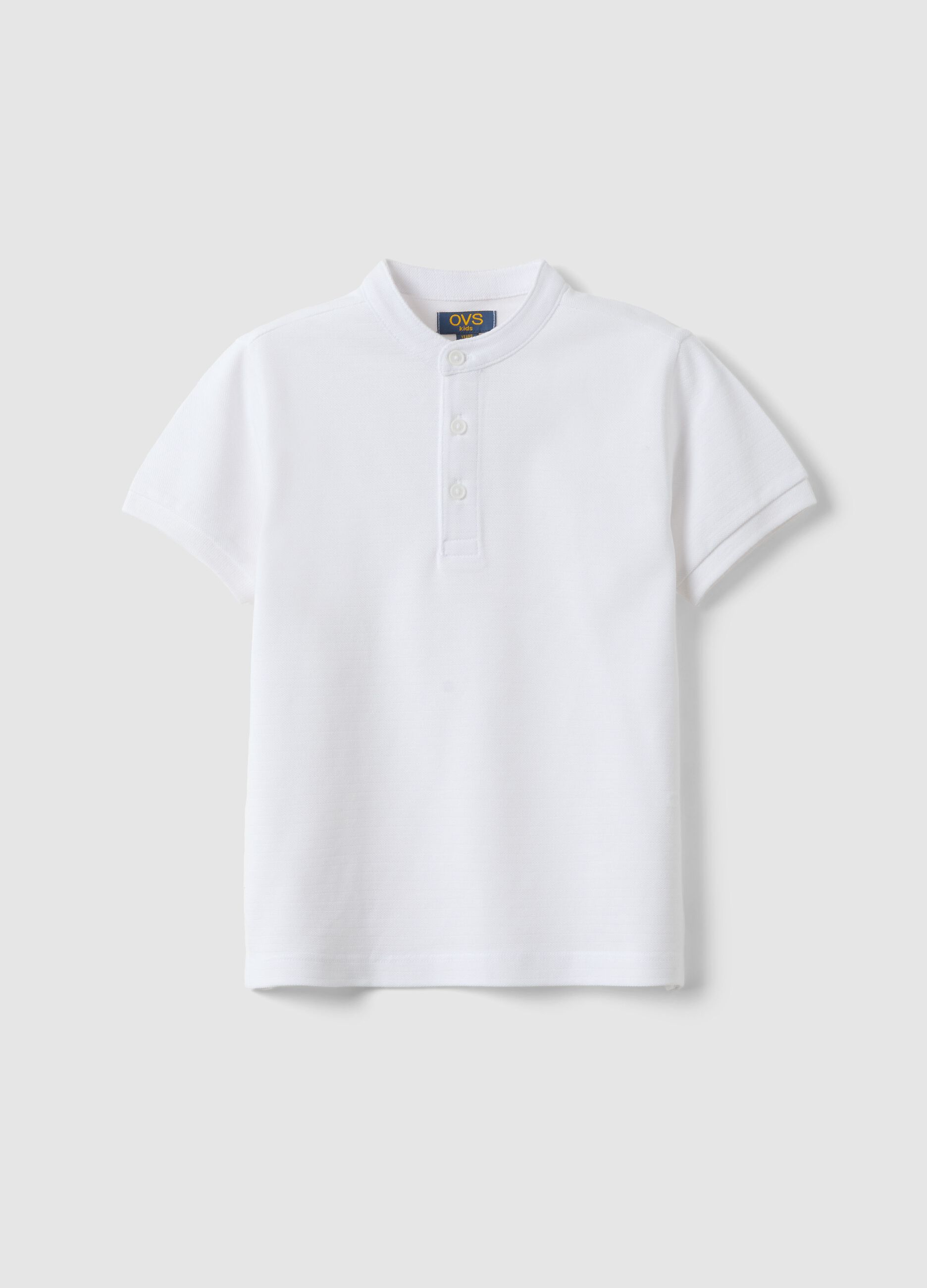 Children's Pure Cotton White Polo Shirt, Regular Fit