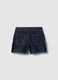 Girls' blue denim cotton blend shorts with regular fit_4