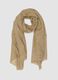Beige wool-blend scarf with fringed edges_0