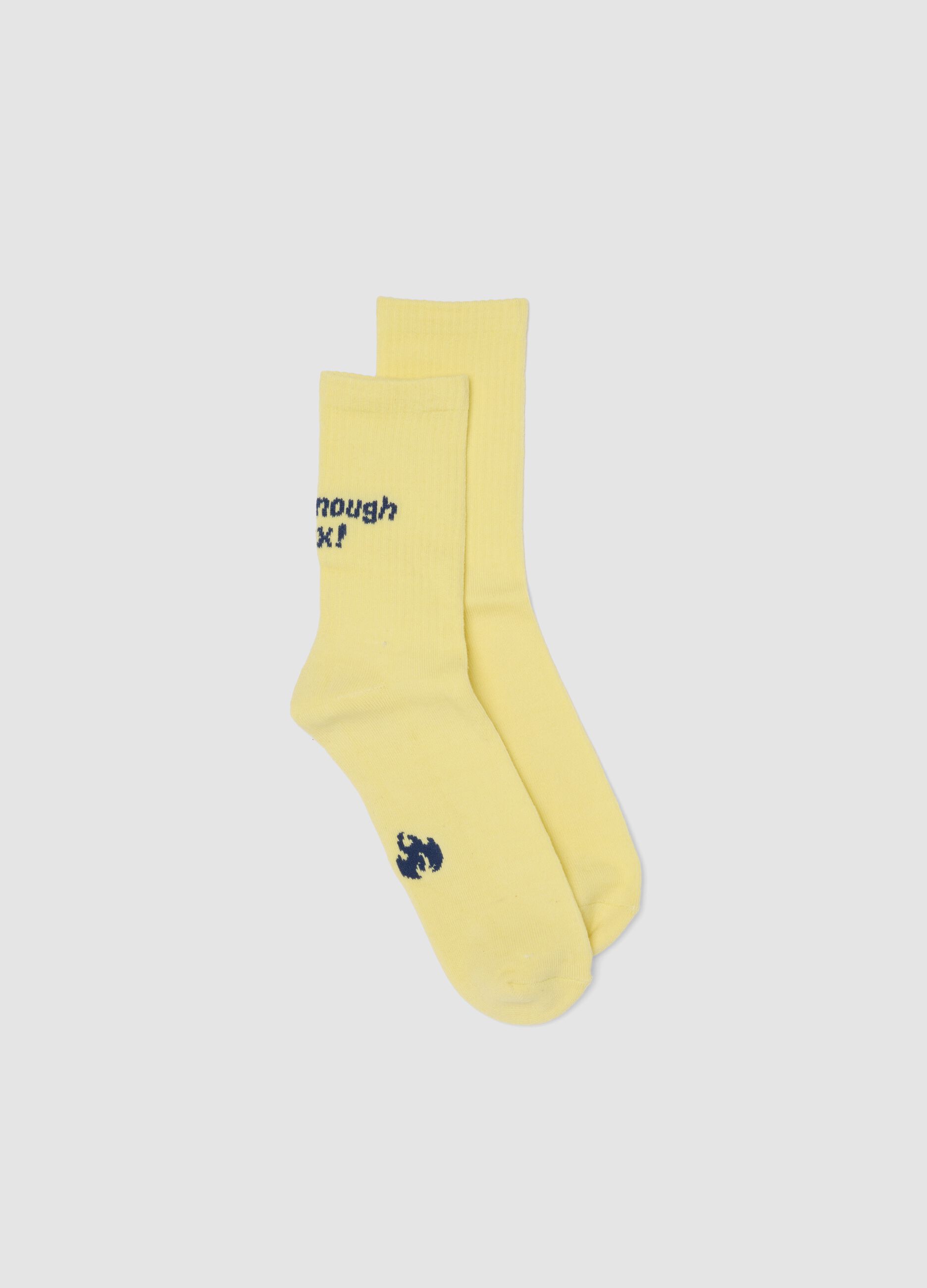 Chaussettes de sport jaunes en coton stretch