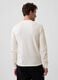 Men&rsquo;s ivory white long-sleeve stretch cotton T-shirt with GAP logo_2