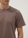 Kurzarm-T-Shirt aus brauner reiner Baumwolle im Regular Fit_3