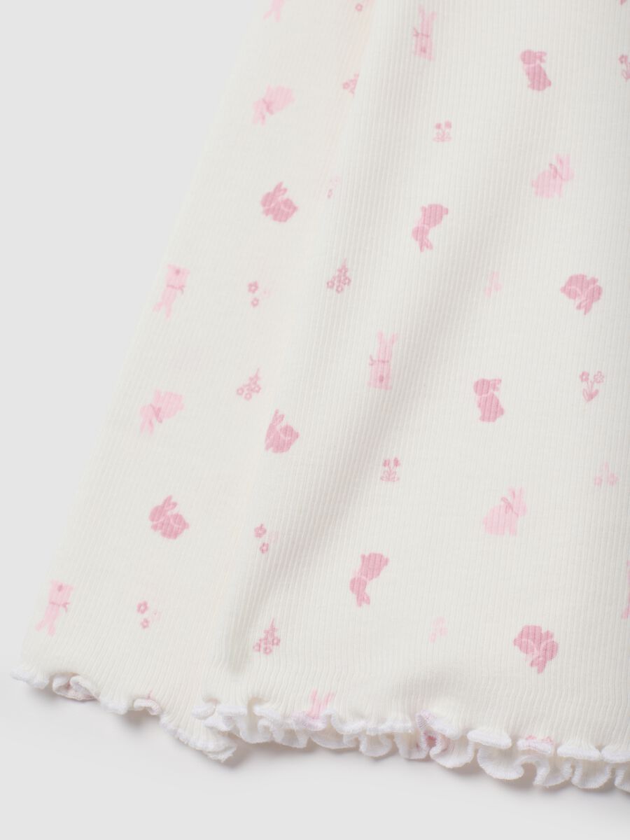 Girls' white cotton t-shirt with regular fit_3