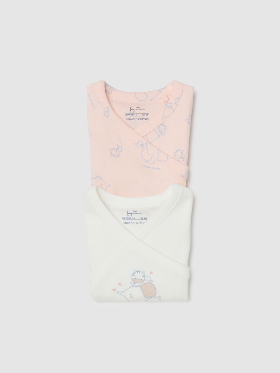 Multicolour pure cotton bodysuit twin pack for baby girls_3