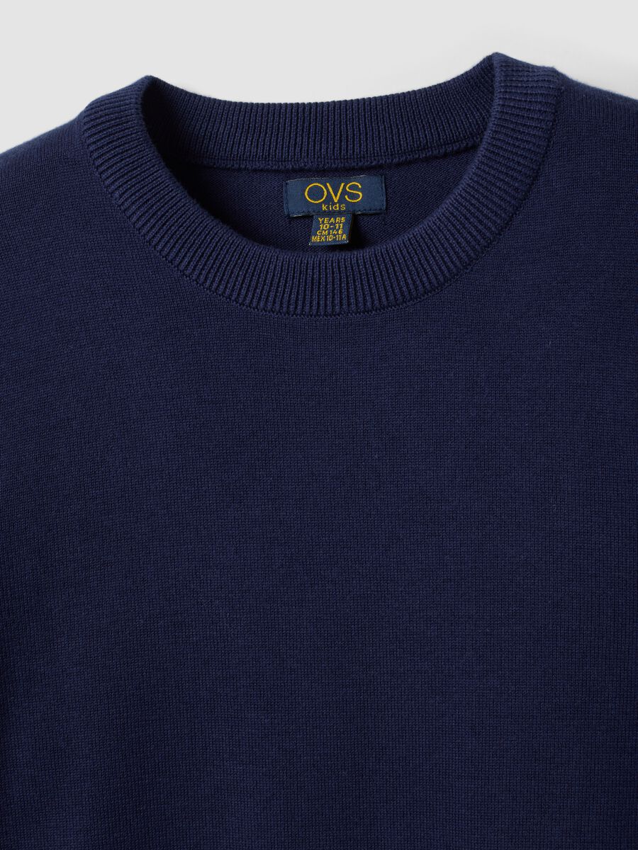 Blue long-sleeve pure cotton regular-fit top for boys_2