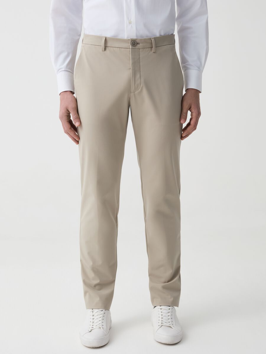 Pantalón slim fit elástico OVS Tech_1