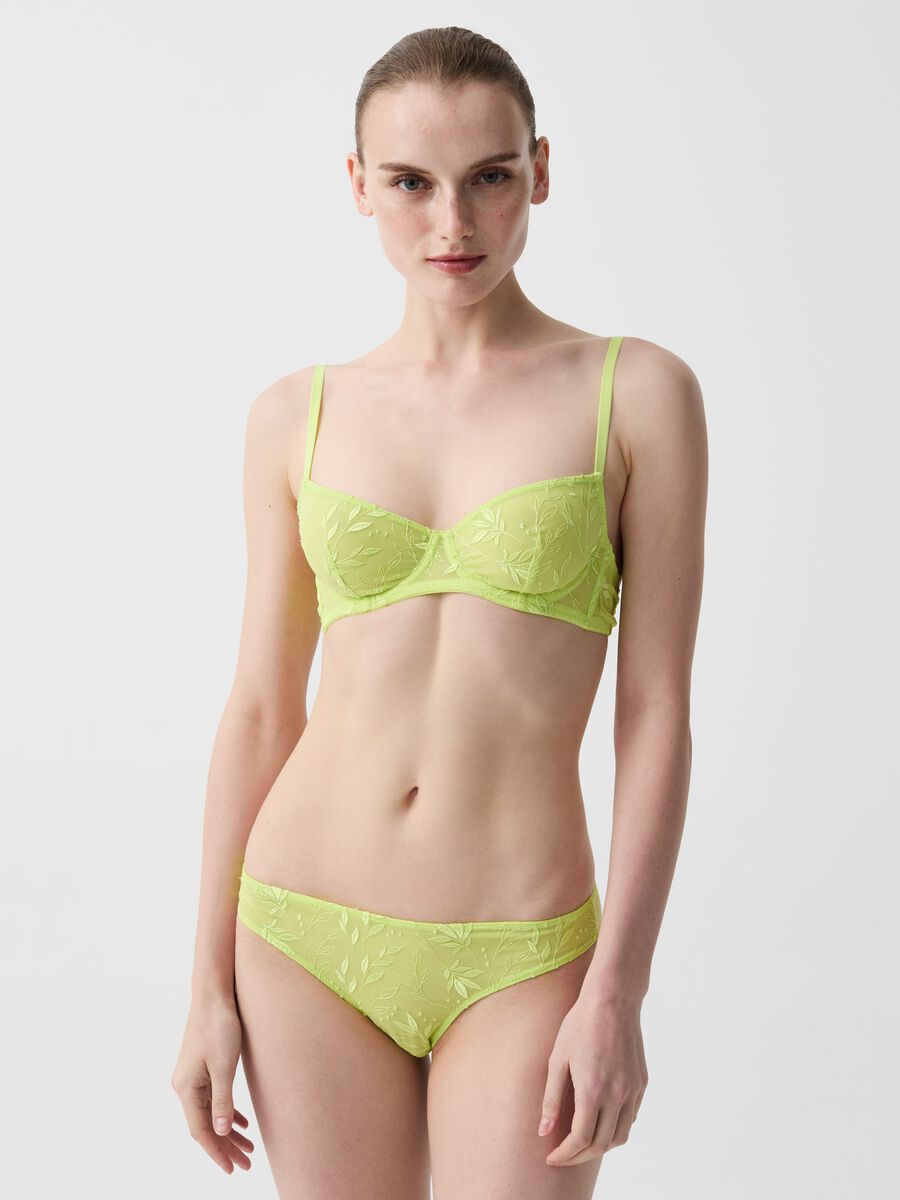 Balconette bra with foliage embroidery_2
