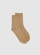 Beige stretch cotton socks_0