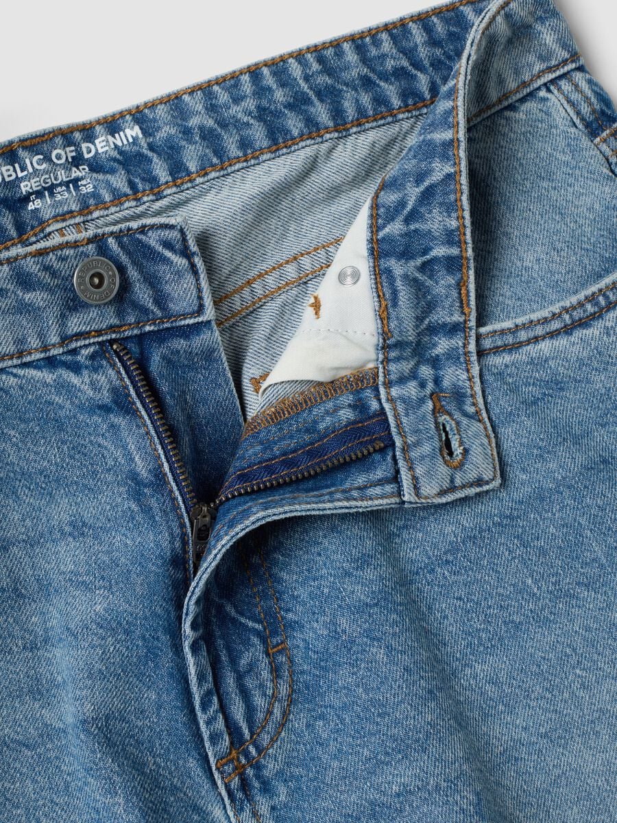 Regular-fit pure cotton denim jeans_2