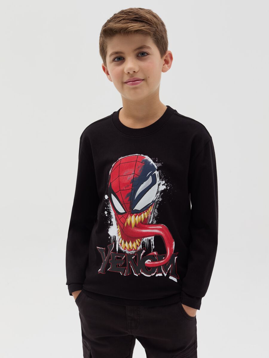 Long-sleeved T-shirt with Venom print_0