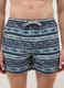 Multicolour swim shorts with sharks and geometric patterns_1