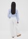 Girls&rsquo; white baggy pure cotton trousers_1