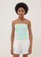 Girls&rsquo; fitted green bandeau top in stretch cotton_0
