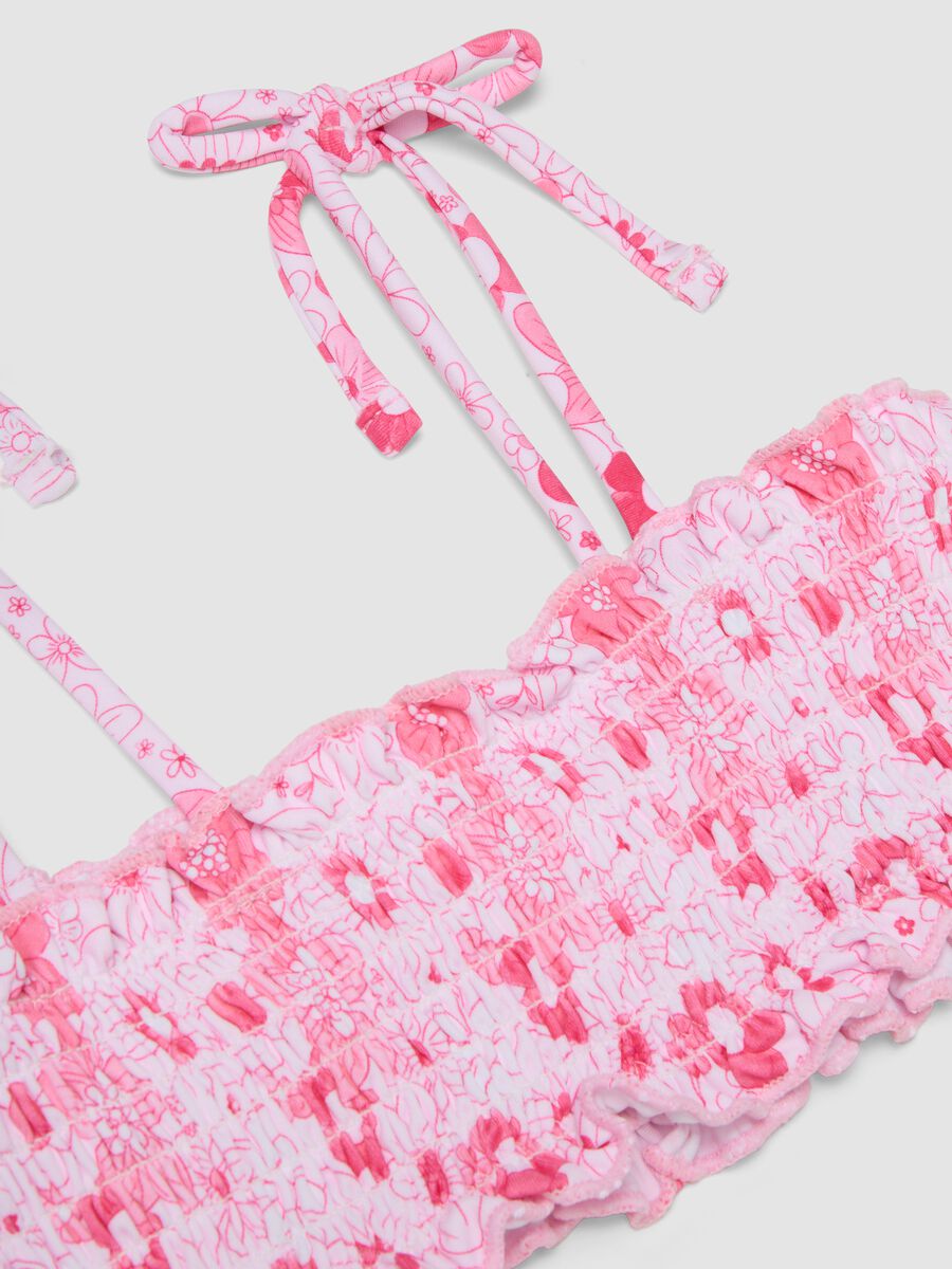 Pink floral stretch bikini_2