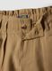 Beige Shorts aus Modal-Mix mit elastischem Paperbag-Bund_3