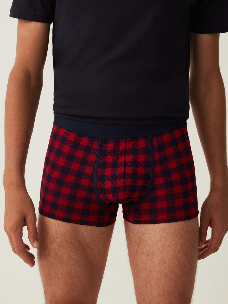 Three-pack boxer shorts with check pattern_1