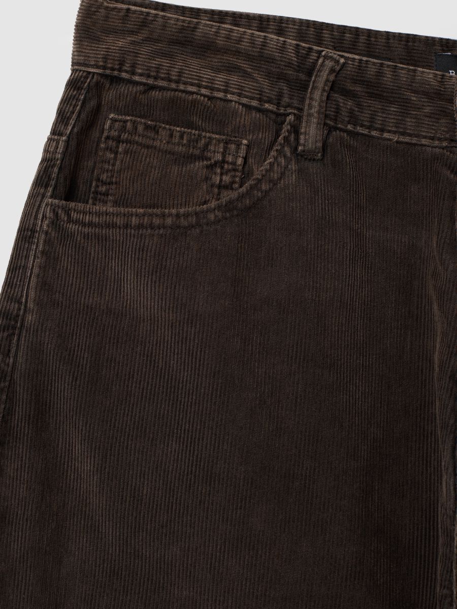 Brown pure cotton baggy trousers_5