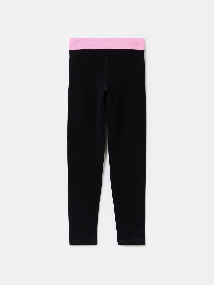 Leggings with contrasting waist_1
