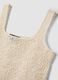 Beige cotton-blend regular-fit tank top with embroidery and mesh_5