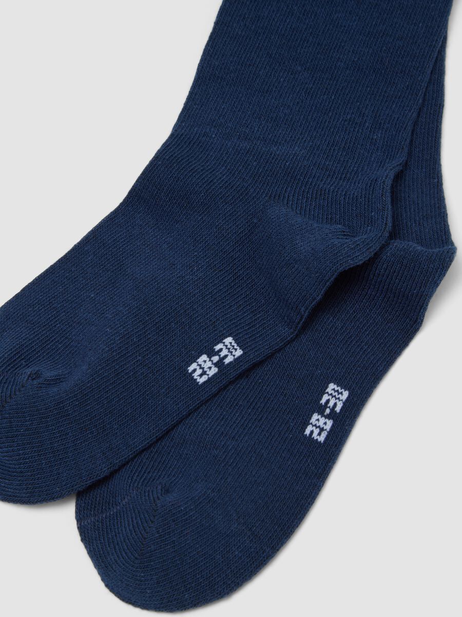 3er-Pack lange blaue Socken aus elastischer Bio-Baumwolle_2