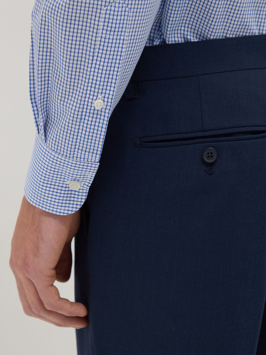 Multicolour Check Slim Fit Cotton Blend Shirt Easy Iron_3