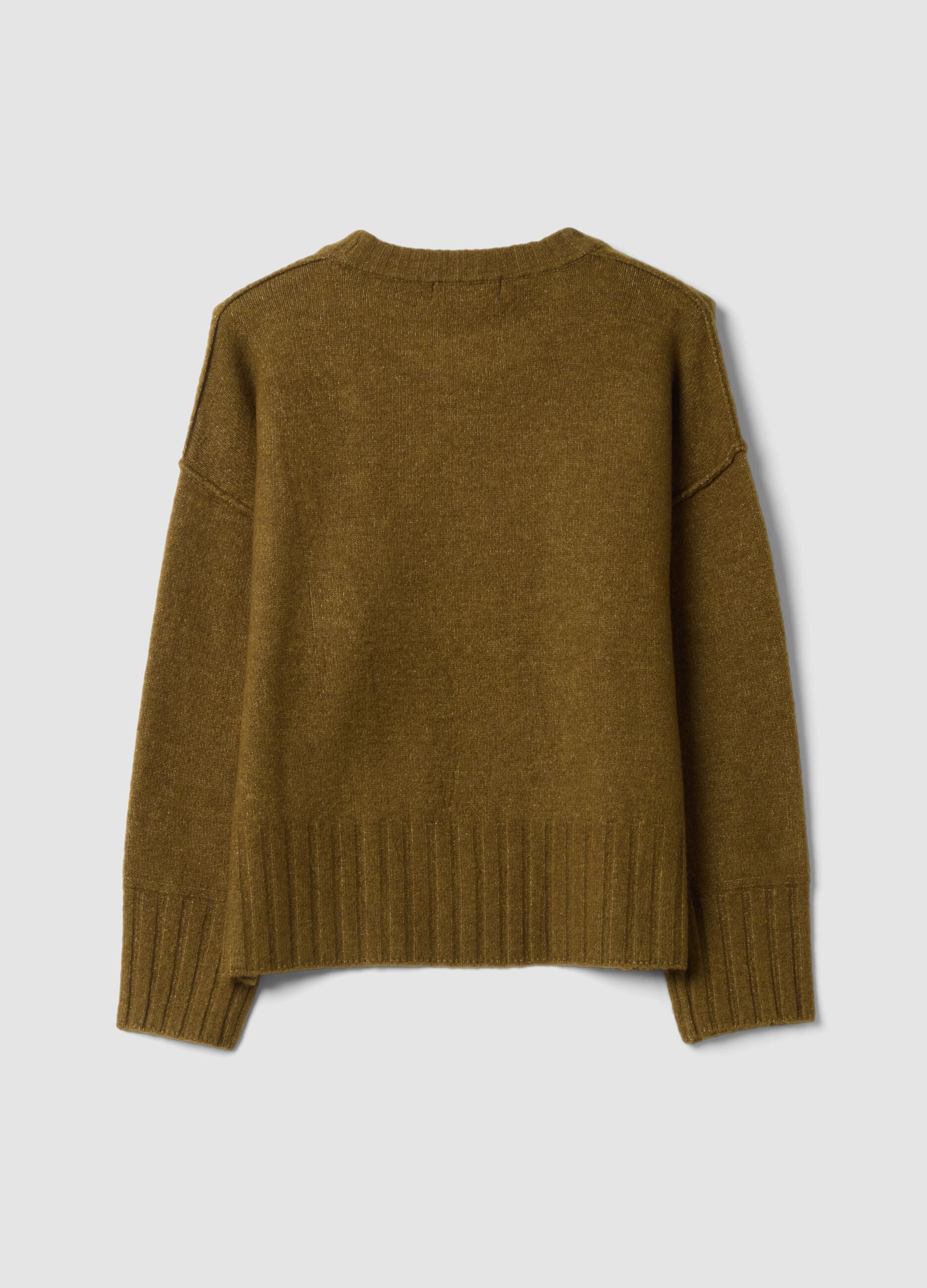 Camiseta verde oversize de tejido el&aacute;stico
