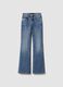 Light Blue Stretch Cotton Bootcut Jeans_4