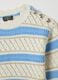 Striped pullover with openwork design_2
