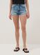 Light blue pure cotton denim shorts_2
