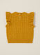 Yellow top for girls in stretch fabric_1