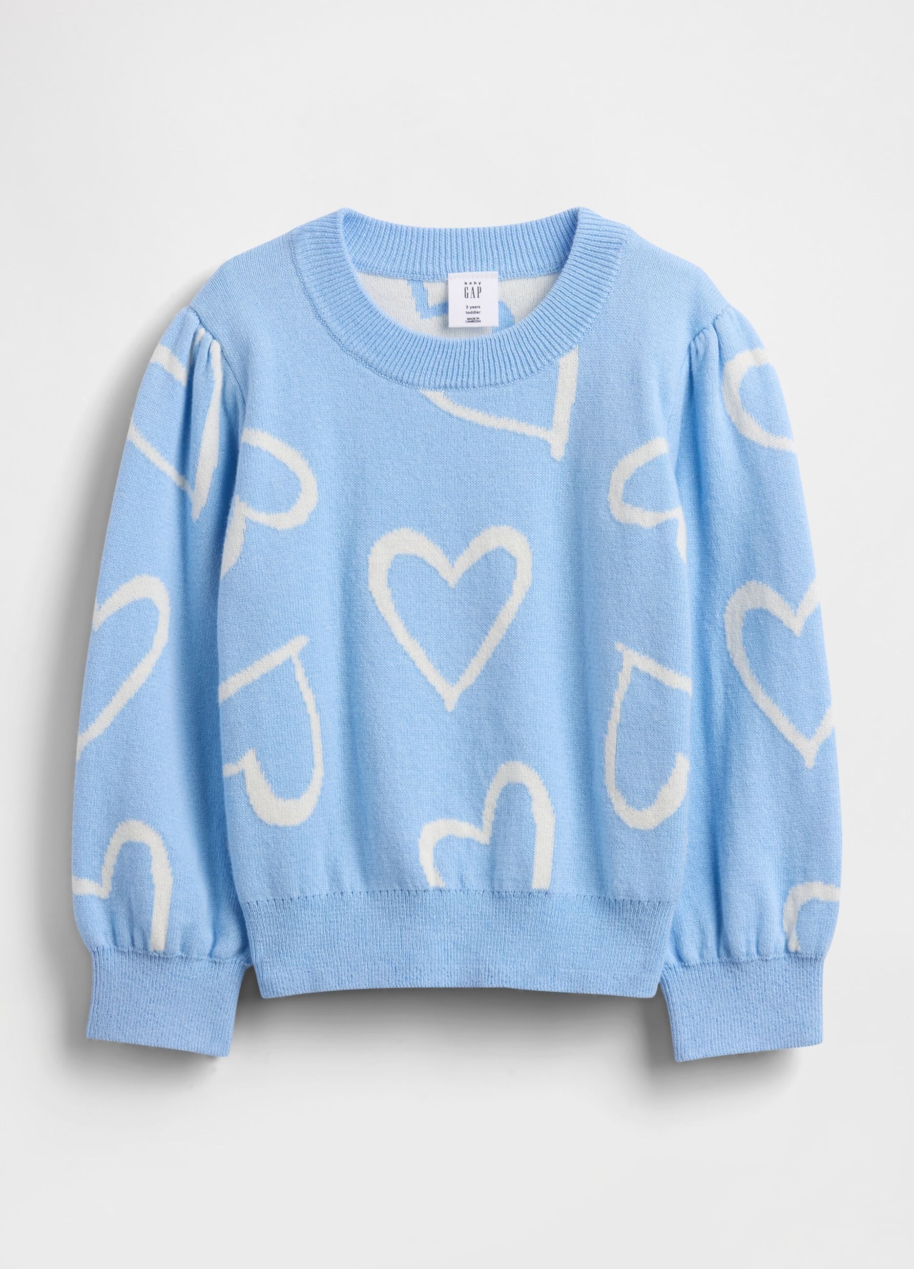 Blue cotton jumper for girls