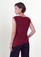 Red stretch viscose T-shirt with draped neckline_1