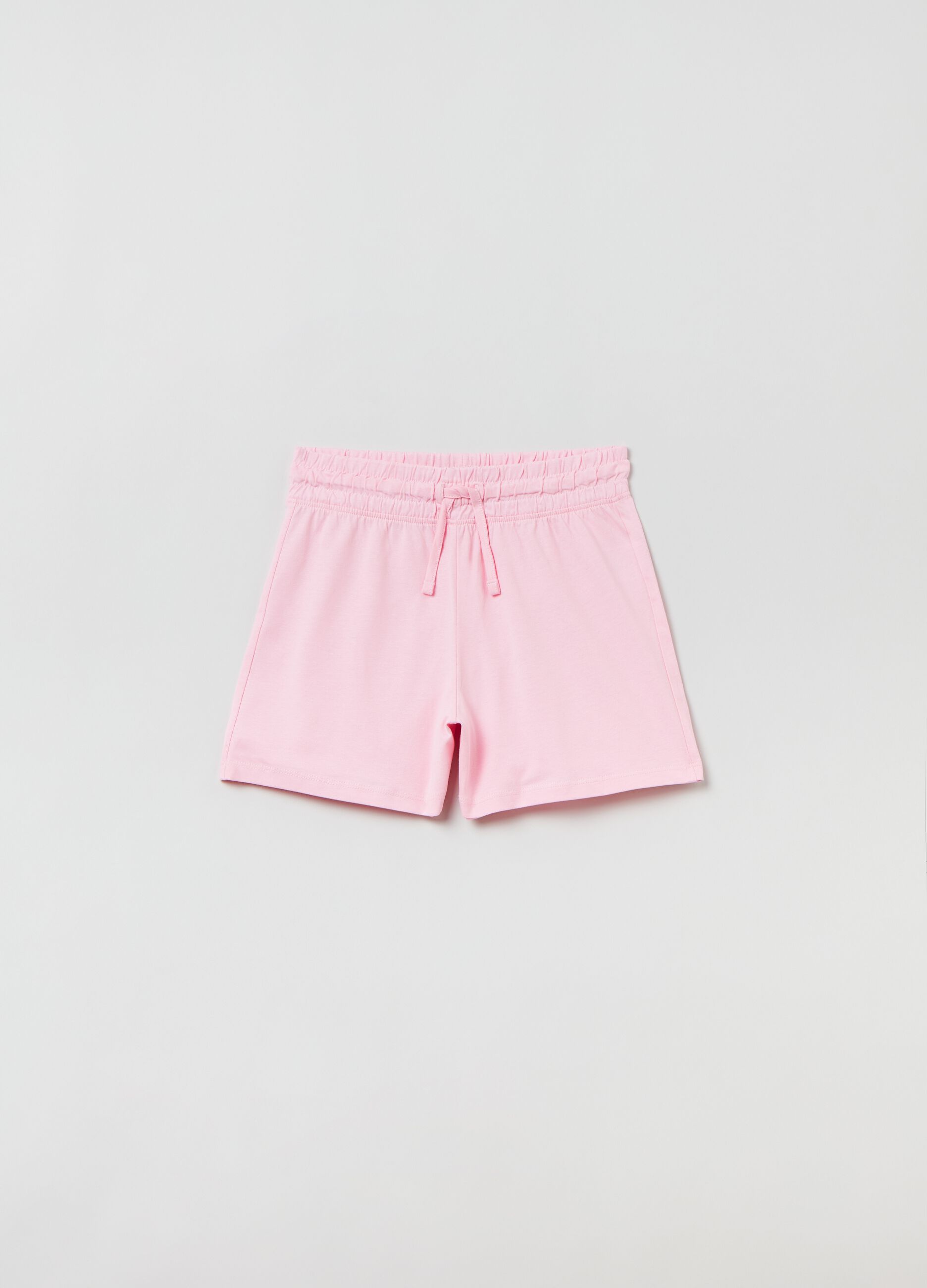 Shorts in jersey con coulisse