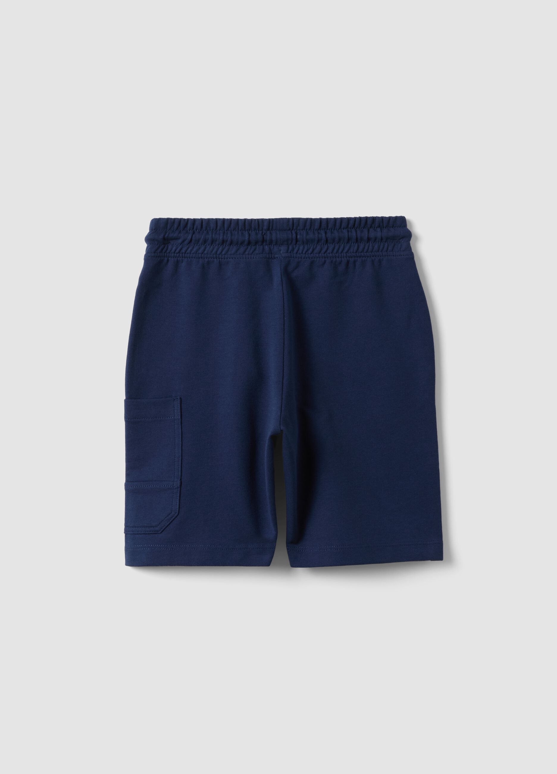 Boys' pure cotton blue shorts regular fit