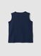 Blue pure cotton vest top with buttons_1