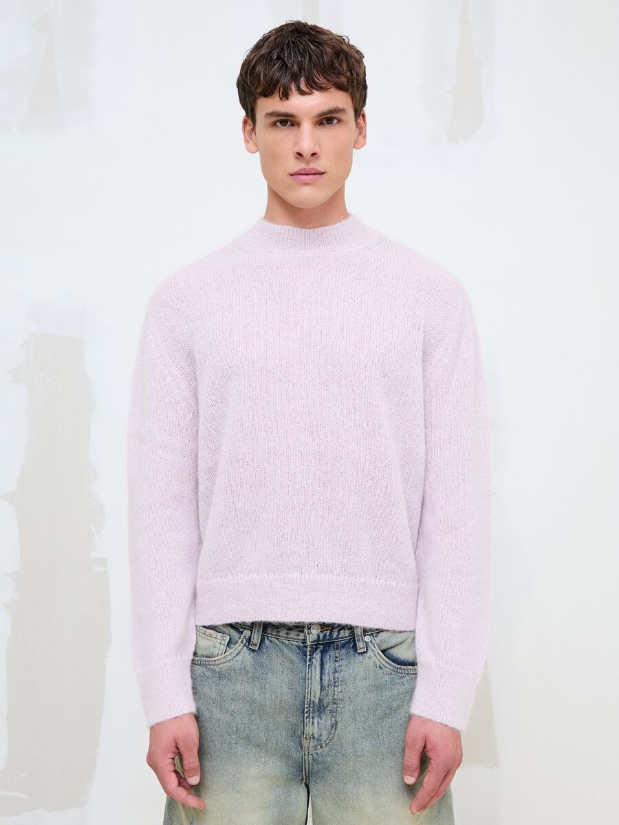 Light Pink Mohair Crew-Neck Jumper_3