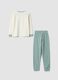 Light blue pure organic cotton crew-neck pyjamas_1