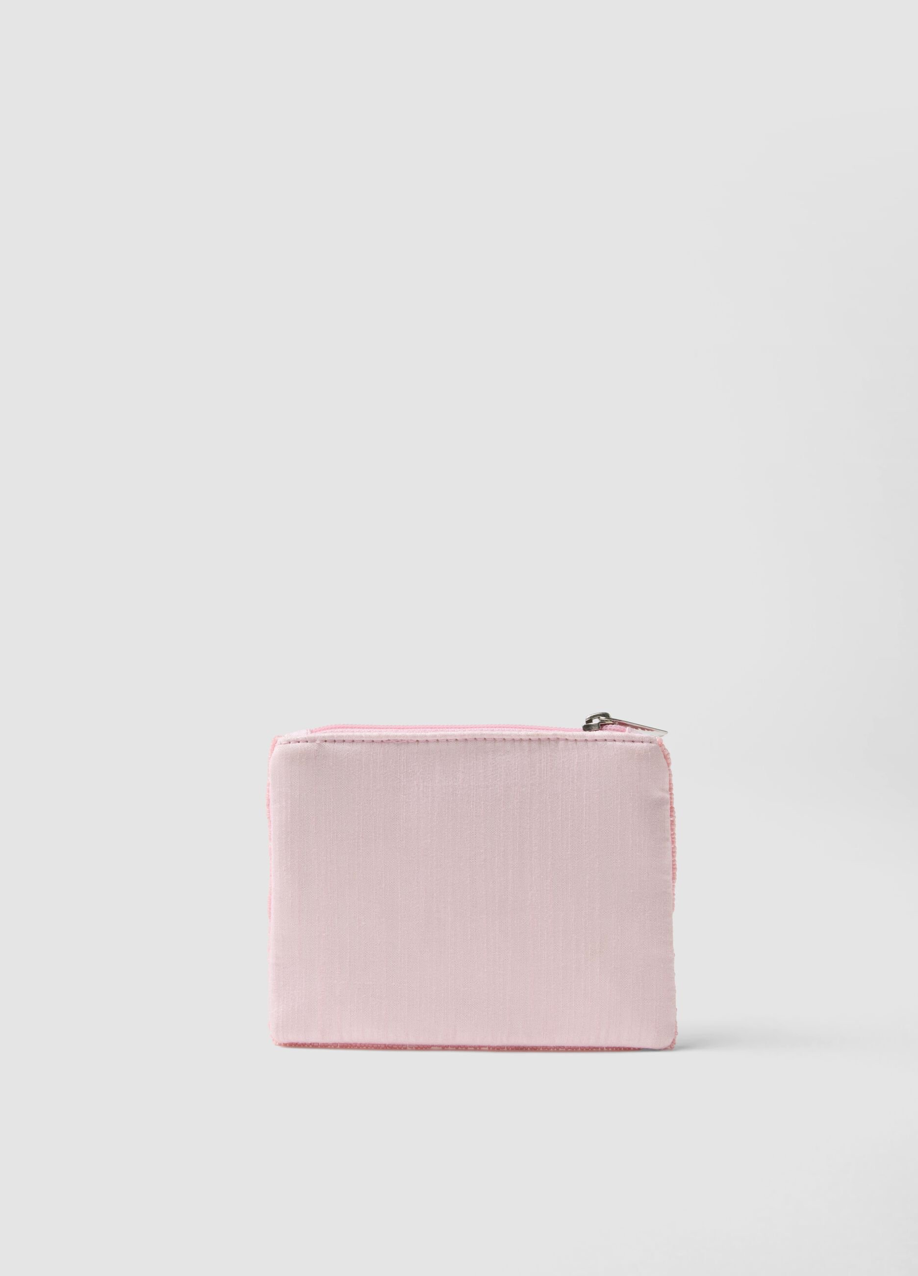 Multicoloured beaded cherry coin purse