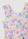Rosa Kleid aus Stretchstoff mit Volants_2
