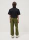 Boy's green wide leg trousers in pure cotton_2