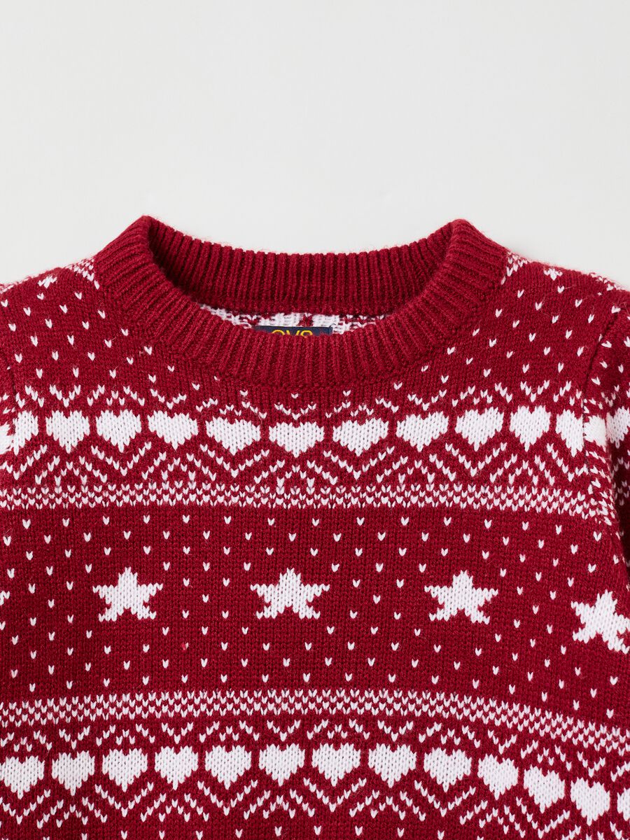 Cropped Christmas jumper with jacquard motif_2