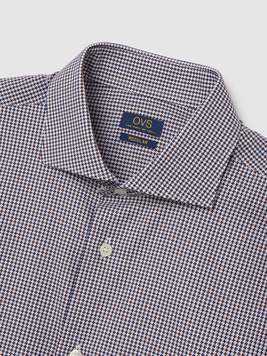 Multicolour checked shirt in pure cotton regular fit_5