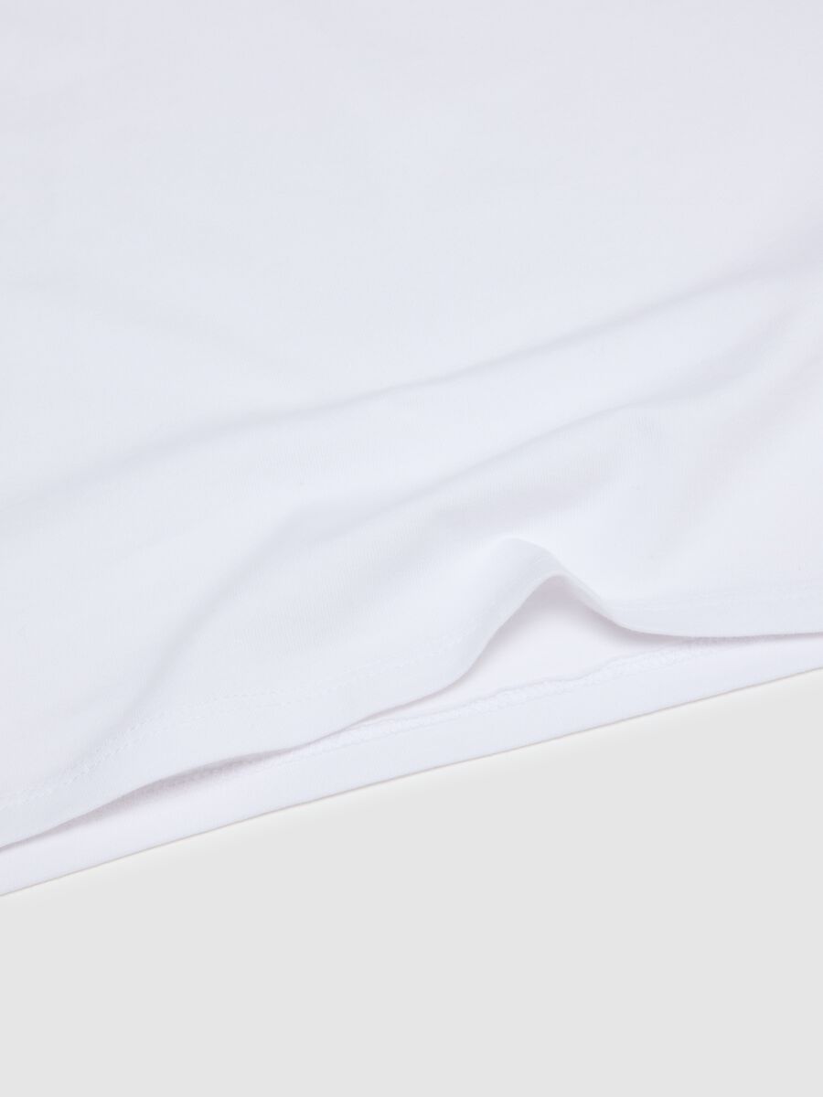 Children's white stretch cotton t-shirt twin pack, regular fit_2