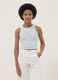 Girls&rsquo; multicolour striped fitted stretch-cotton vest top_0