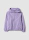 Violette Regenjacke mit Kapuze und Reissverschluss f&uuml;r M&auml;dchen_4