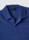 Blue short-sleeved cotton-blend polo shirt_5