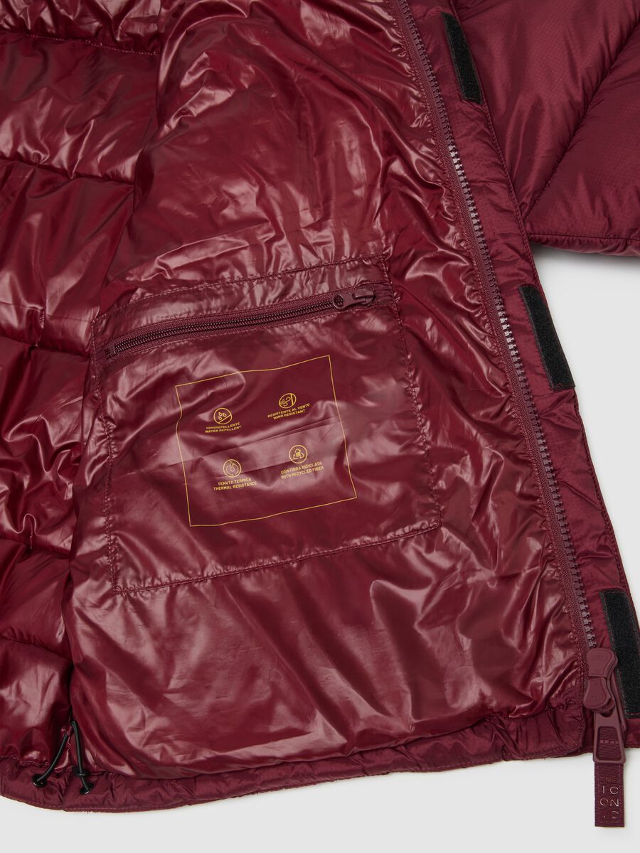 Burgundy The Iconic Puffer Jacket with Adjustable Hood_7