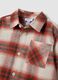 Camicia marrone e rossa a quadri in puro cotone_2